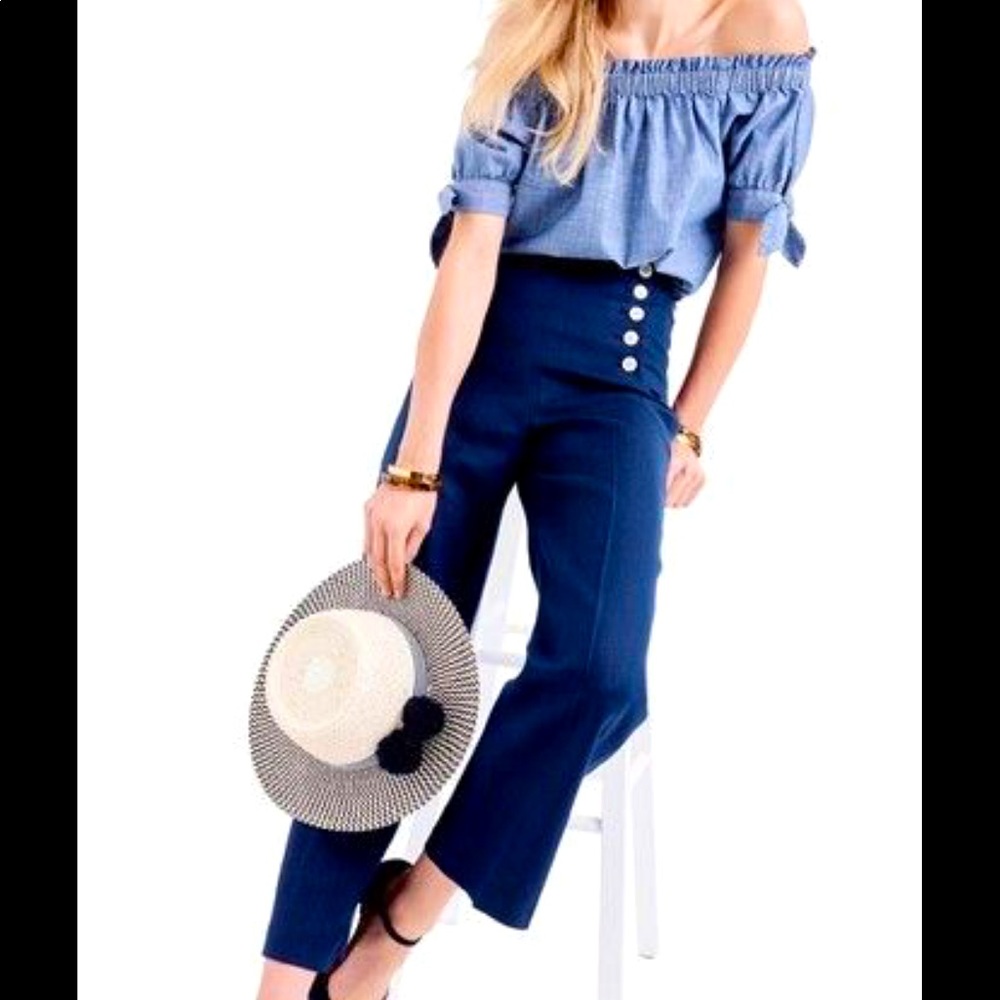 J. CREW Sailor Pants in Heavy Linen Nautical